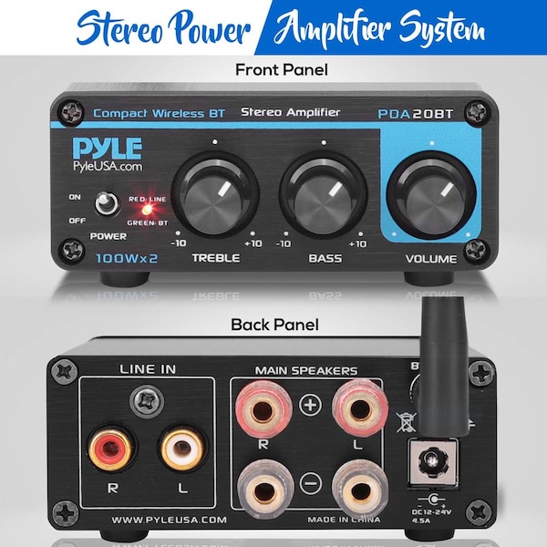 Stereo Audio 2 Channel Amplifier Receive